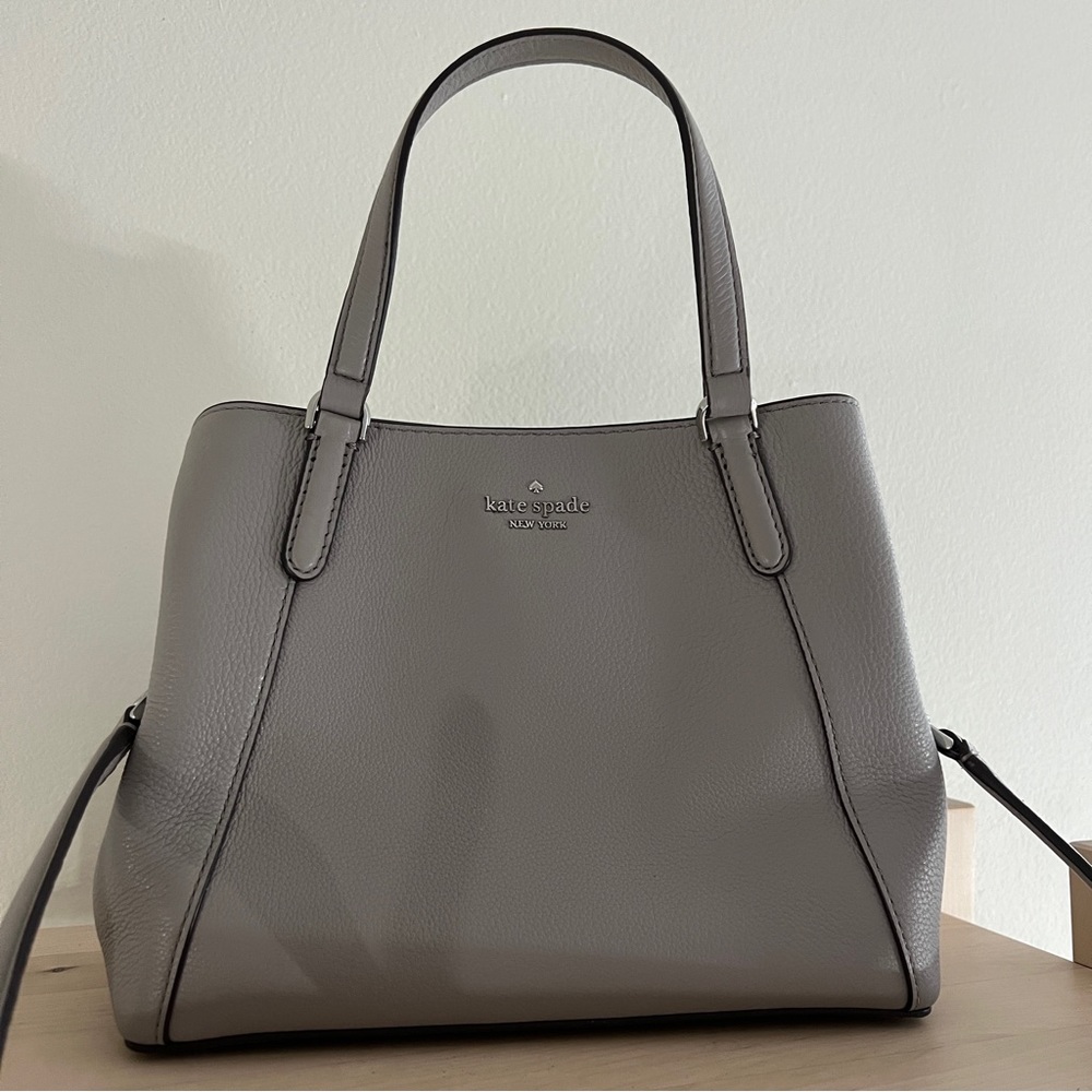 Kate spade grey satchel crossbody bag